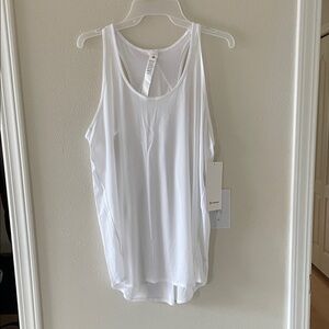 New Lululemon Women's White Essential Pleated Tank Top sz 8